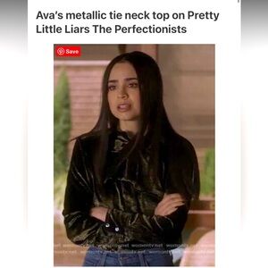 Gorgeous Frame velvet black and gold bow blouse. Seen on TV.